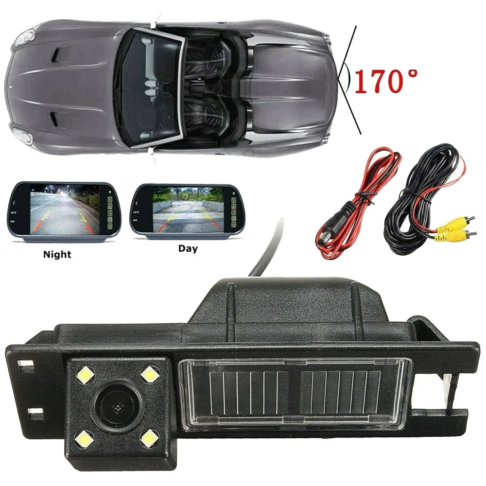 Cámara de Reversa HD con 4 LEDs para Opel, Fiat y Buick