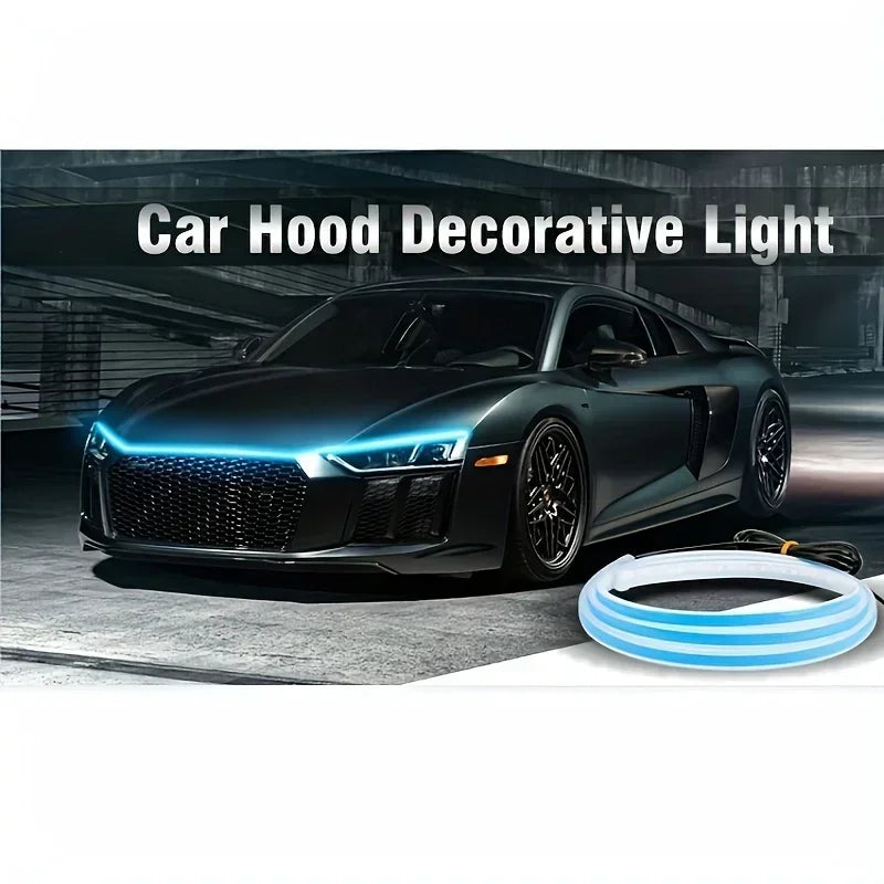Luces LED DRL Decorativas para Capó y Puertas de Auto 12V
