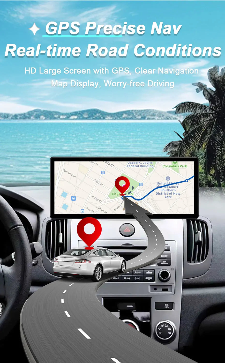 Radio Android 12.3" para Honda Accord 2018-2022 con CarPlay y GPS