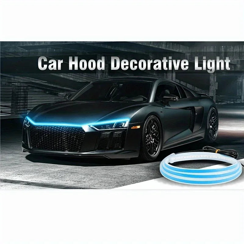 Luces LED DRL Decorativas para Capó y Puertas de Auto 12V