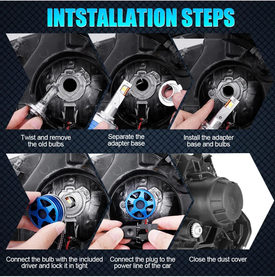 H7 H4 H1 LED Headlight 1000000LM High Power Canbus H11 H9 H8 9005 HB3 9006 HB4 Car Bulbs 6000K Turbo Lamp Fog Light Plug&Play