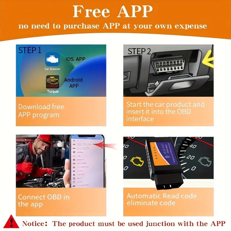 Escáner OBD2 Portátil para Diagnóstico de Vehículos