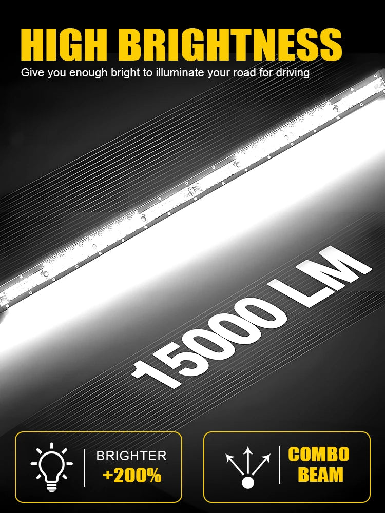Barra LED 21" Off-Road 156W 6000K IP68 para ATV, UTV y Camiones