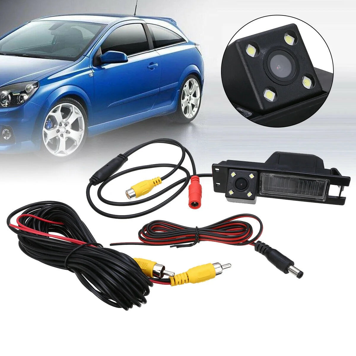 Cámara de Reversa HD con 4 LEDs para Opel, Fiat y Buick