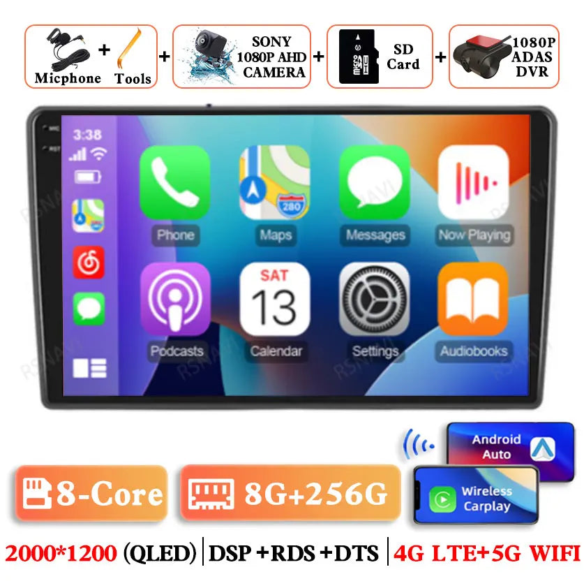 Android 15 Car Radio For Hyundai I40 2011 - 2019 2DIN 4G LTE GPS Autoradio Multimedia DSP 2 DIN QLED 5G WIFI Qualcomm BT Stereo
