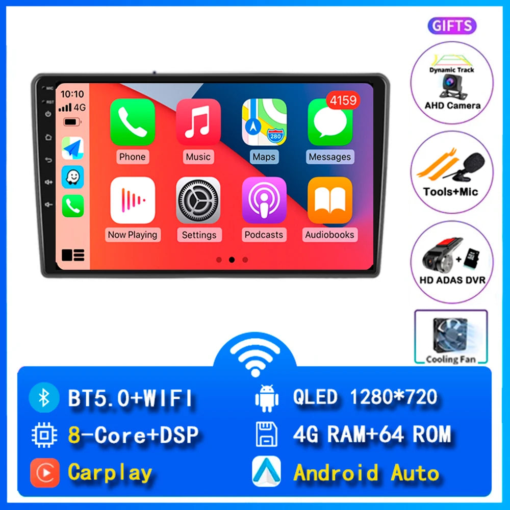 Android Car Radio for Hyundai I40 2011-2016 | 9" QLED GPS Navigation CarPlay 4G WiFi DSP Bluetooth