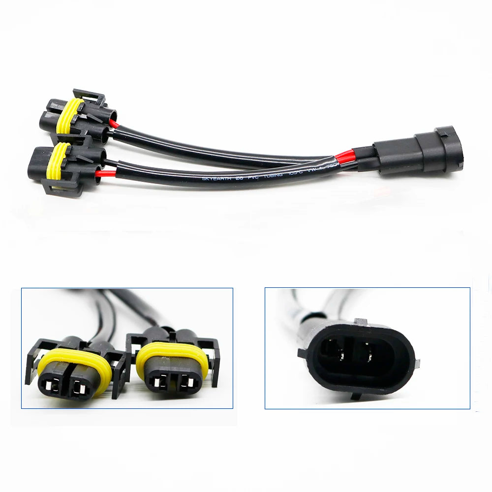 1pcs H8 H9 H11 9005 9006 Wire Connector for HID LED male female Wiring Harness Socket Wire Connector Plug Adapter Head Light
