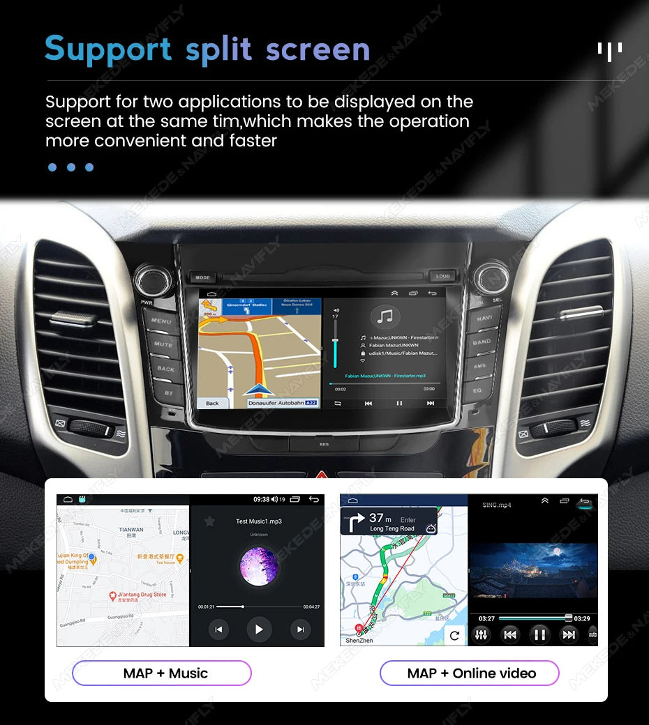Android Car Radio for Hyundai I30 Elantra GT 2011-2017 | 7" Wireless CarPlay Android Auto GPS Navigation