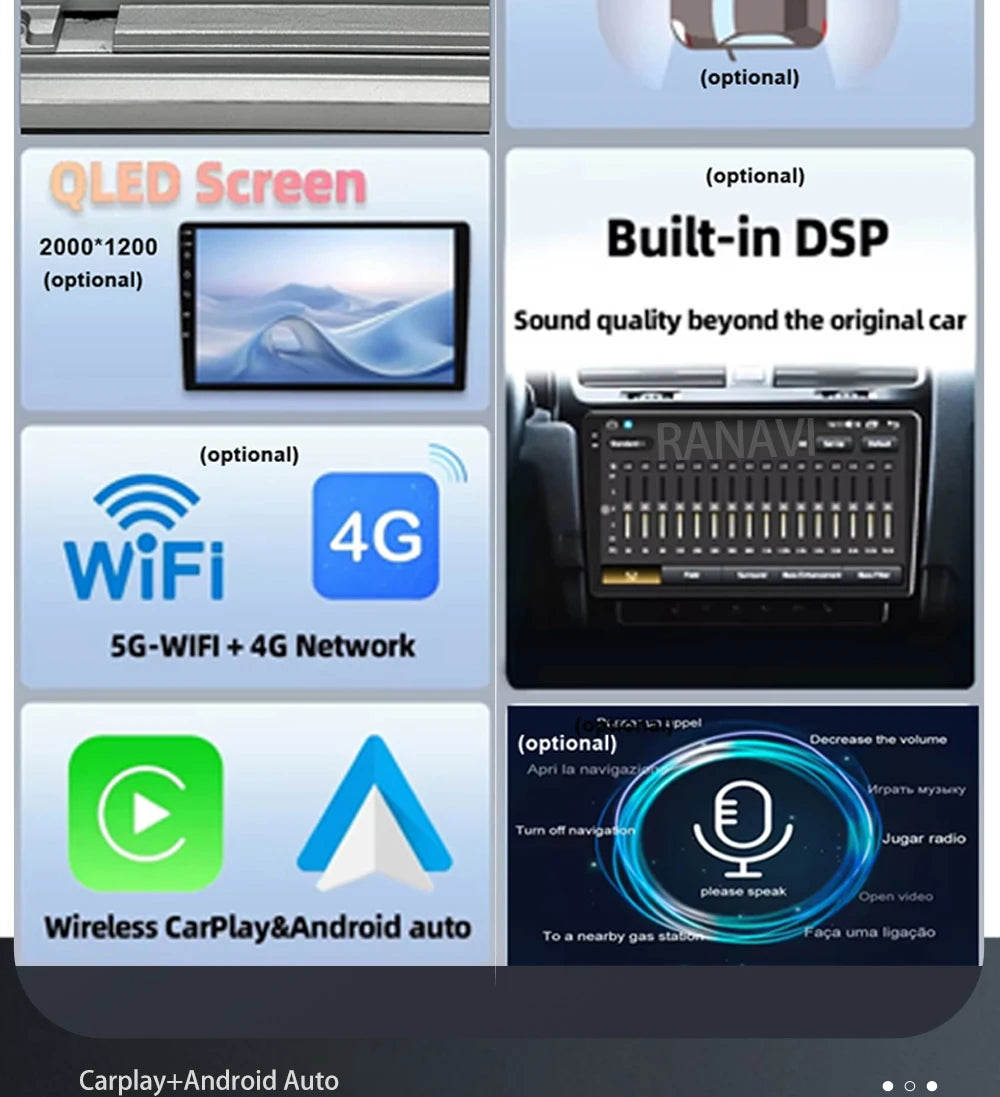 Android 15 Car Radio For Hyundai I40 2011 - 2019 2DIN 4G LTE GPS Autoradio Multimedia DSP 2 DIN QLED 5G WIFI Qualcomm BT Stereo