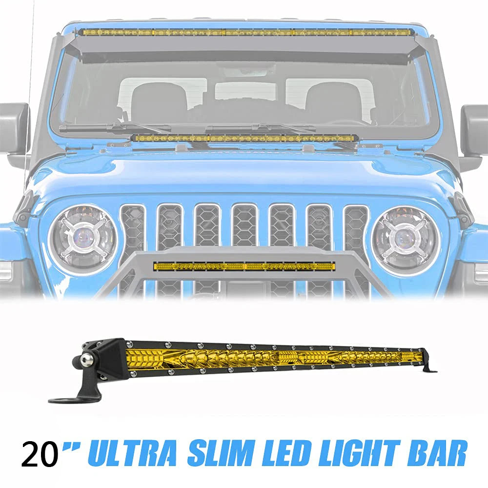 LED Light Bar Amber 3000K Spot/Flood 12V/24V