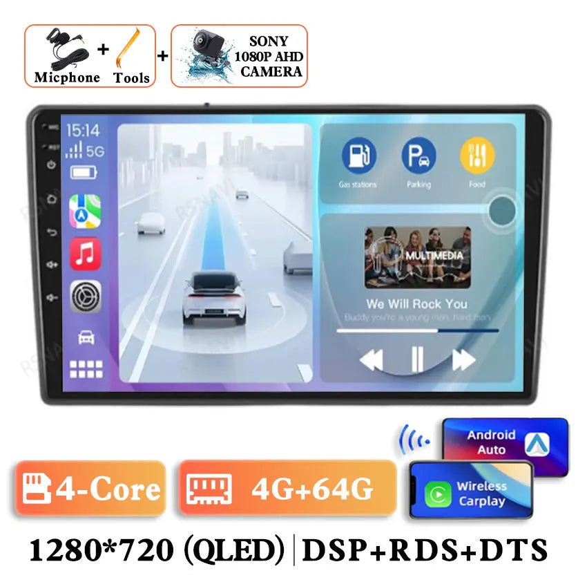 Android 15 Car Radio For Hyundai I40 2011 - 2019 2DIN 4G LTE GPS Autoradio Multimedia DSP 2 DIN QLED 5G WIFI Qualcomm BT Stereo