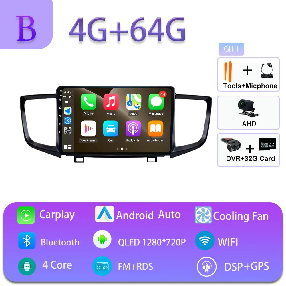 Radio Android 10" para Honda Pilot 2016-2019 con GPS y Bluetooth