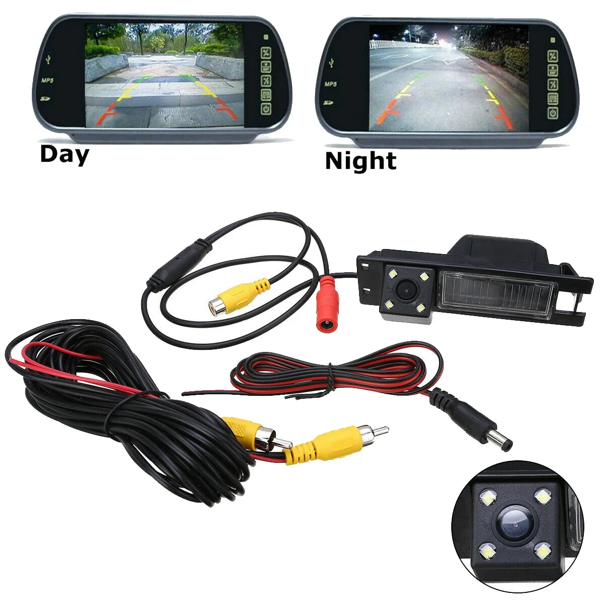 Cámara de Reversa HD con 4 LEDs para Opel, Fiat y Buick