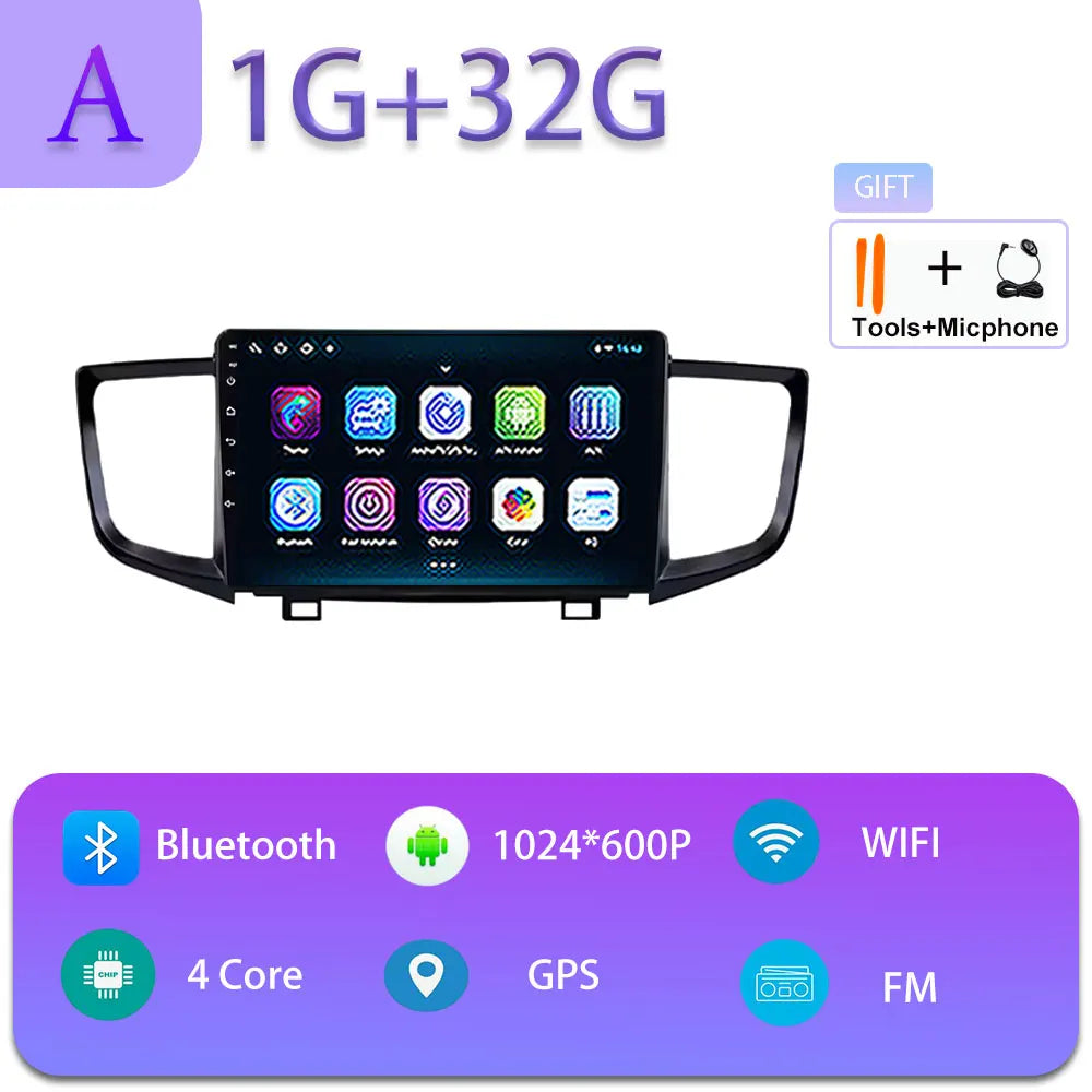 Radio Android 10" para Honda Pilot 2016-2019 con GPS y Bluetooth