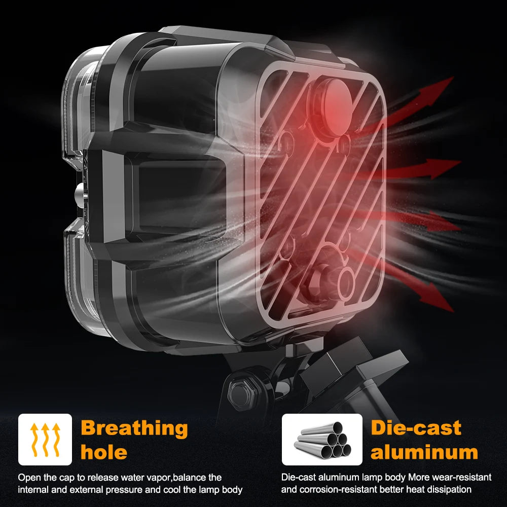 LED Work Light 60W Hi/Lo Amber DRL Off-Road 12-32V
