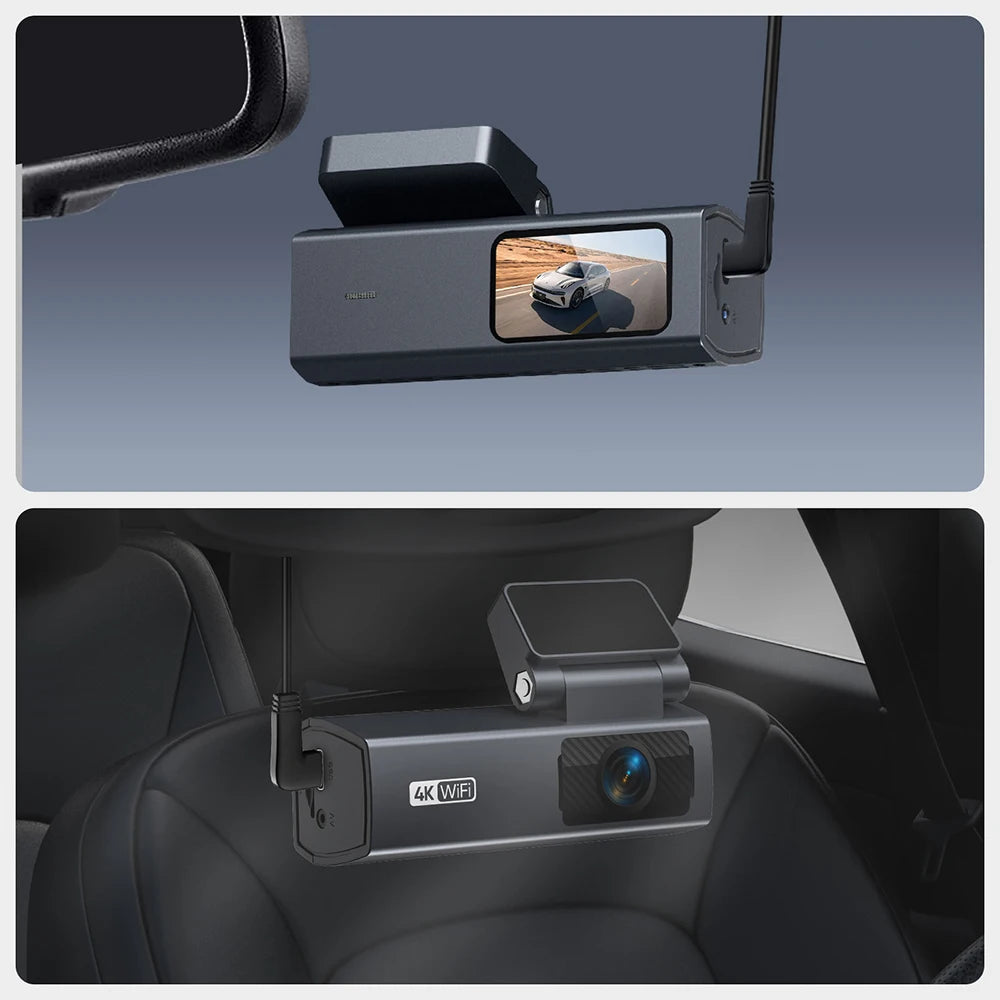 Dash Cam 4K para Auto con Grabación 24H y Monitor de Estacionamiento
