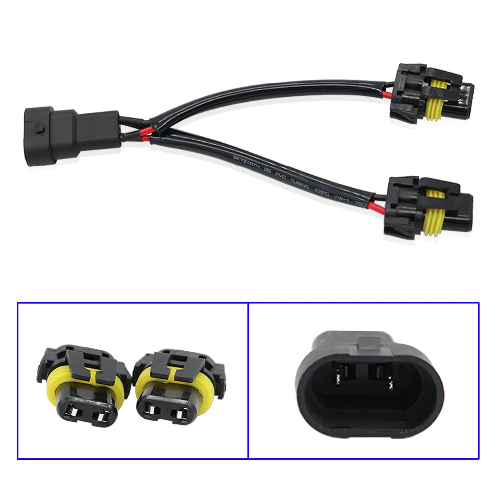 1pcs H8 H9 H11 9005 9006 Wire Connector for HID LED male female Wiring Harness Socket Wire Connector Plug Adapter Head Light