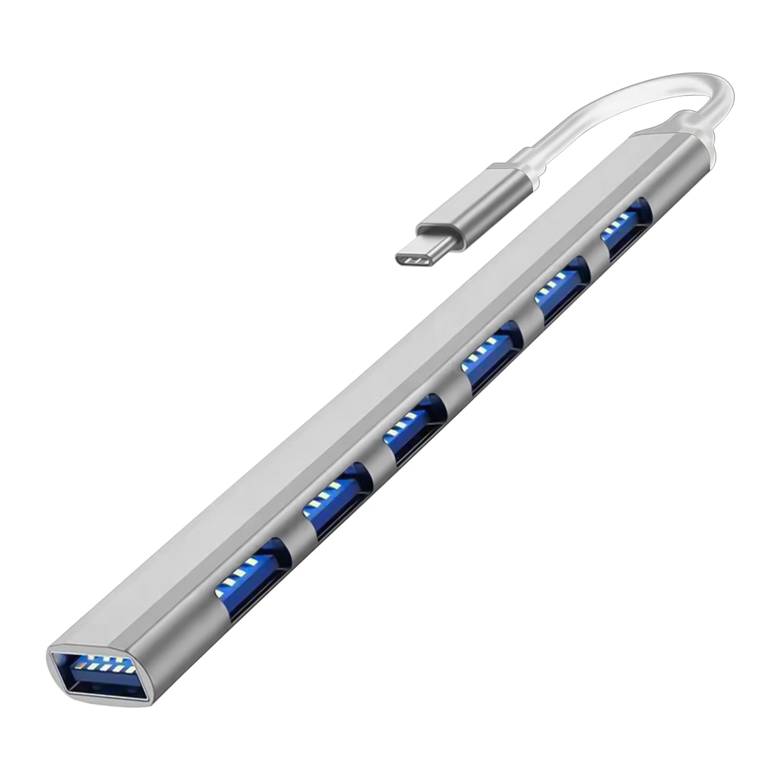 Hub USB 7 Puertos Tipo C USB 3.0 para MacBook, PC y Laptop