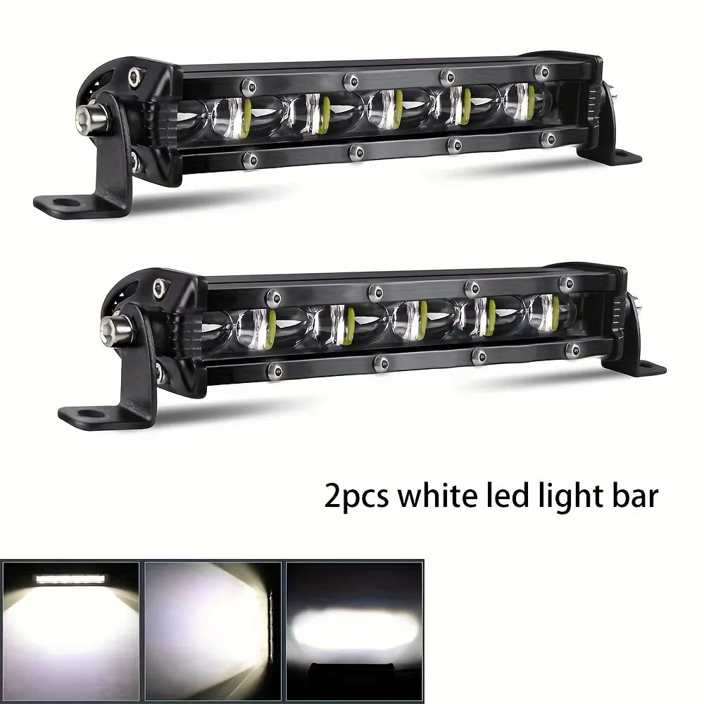 Barra LED 8" Off-Road 30W 6500K IP68 para Camiones, SUV y ATV