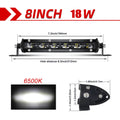 Barra LED 8" Off-Road 30W 6500K IP68 para Camiones, SUV y ATV
